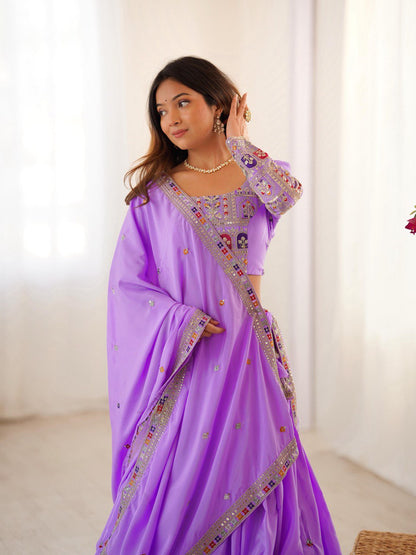 Raang Mahal  Natural Crep silk Embroidered Lehenga Choli