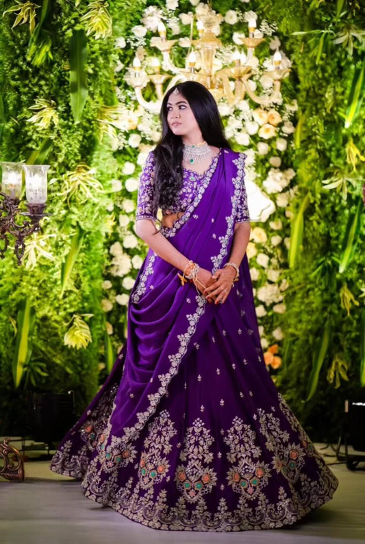 Zianya New Festival Heavy Embroidery Thread Lehenga Choli