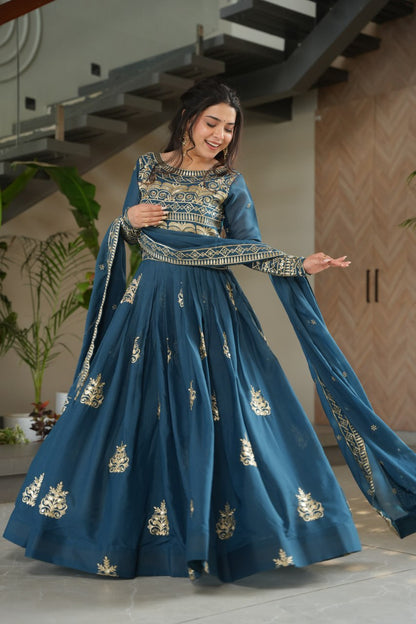 The Royal Drape  Readymade Designer Gown