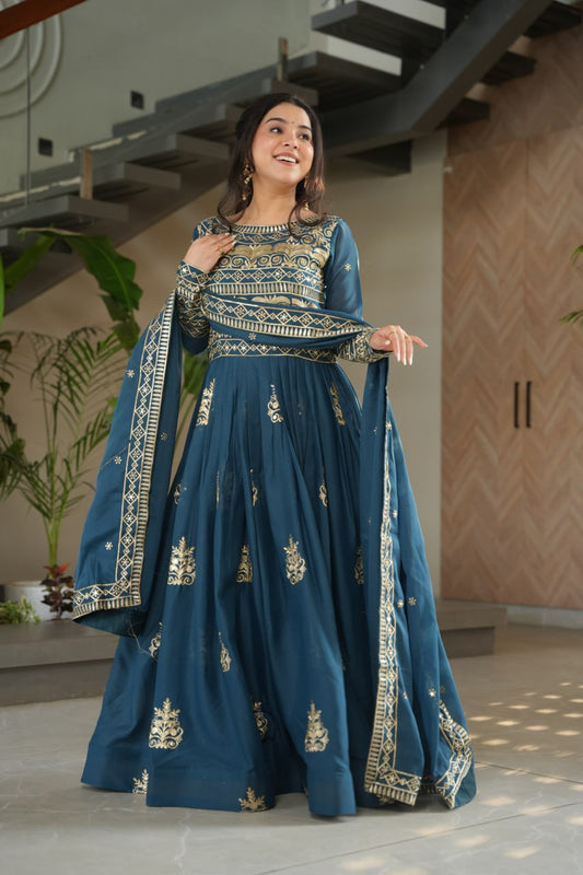 The Royal Drape  Readymade Designer Gown