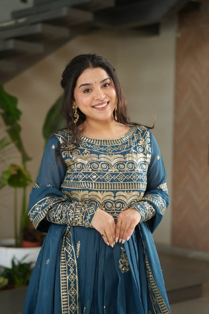 The Royal Drape  Readymade Designer Gown