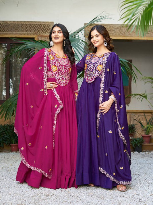 Regal Rhythm  Mirror Magic Edition Gown With  Duptta