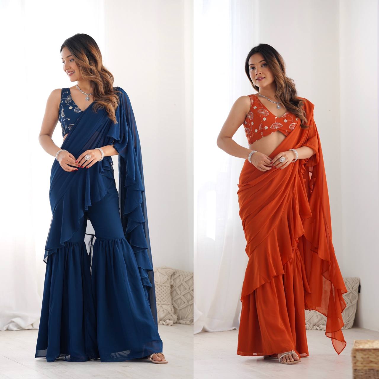 Mishka Shanaya Edition Beautiful Sharara Saree