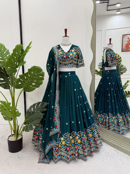 Kritira Blooming Hevay Thread With Sequnce Work Lehenga Set