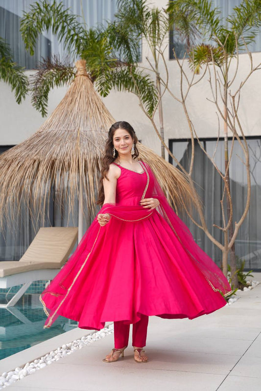 Kaelina Twirl in Pink Perfection Anarkali suit