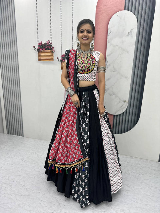 Navratri Naari Ensemble Gamathi work Lehenga Set