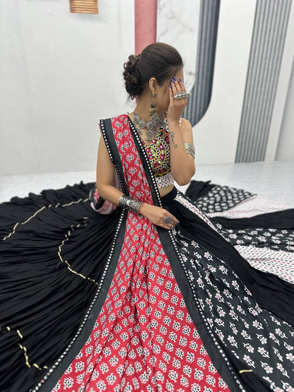 Navratri Naari Ensemble Gamathi work Lehenga Set