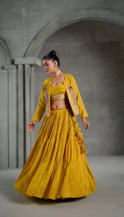 Mayuri Magic: Peacock-Inspired Crop Top