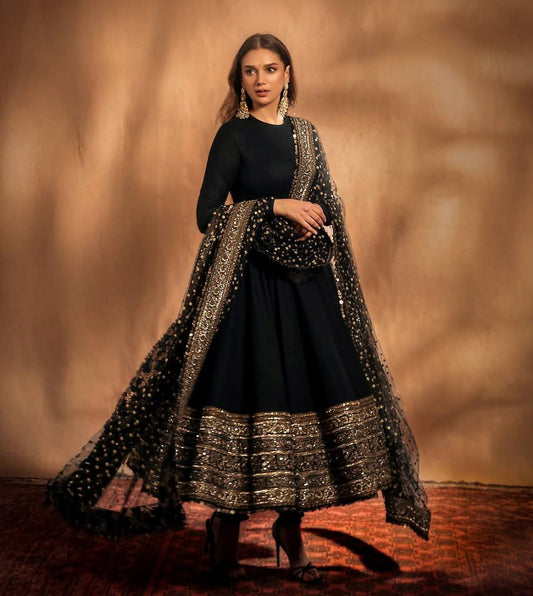 Black Radiance Georgette suit set
