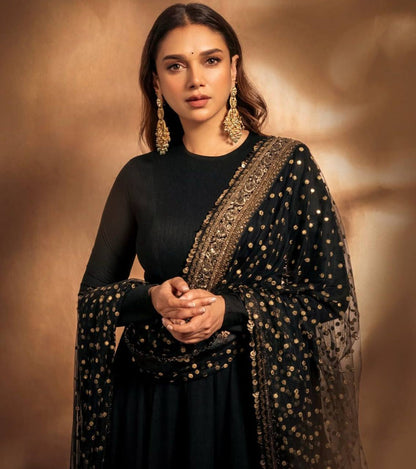 Midnight Majesty Luxe Black Anarkali
