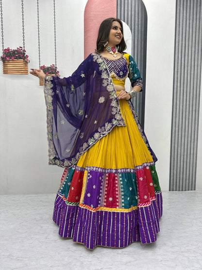 Kahani Multi-Color Bandhani Lehenga Choli Set
