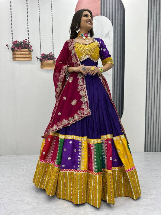 Kahani Multi-Color Bandhani Lehenga Choli Set