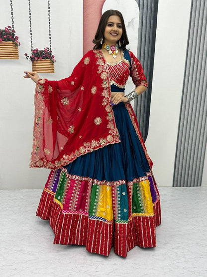 Kahani Multi-Color Bandhani Lehenga Choli Set