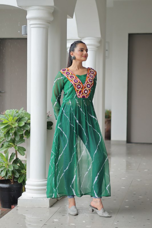 Bandhej Beauty Festive Fusion   Leheriya Print Kurti