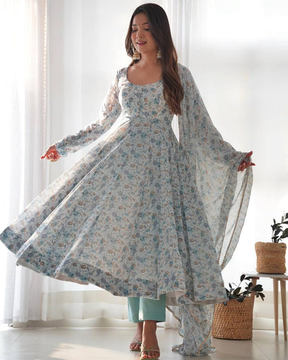 Vyara pure Micreo  Cotton  Anarkali  Set