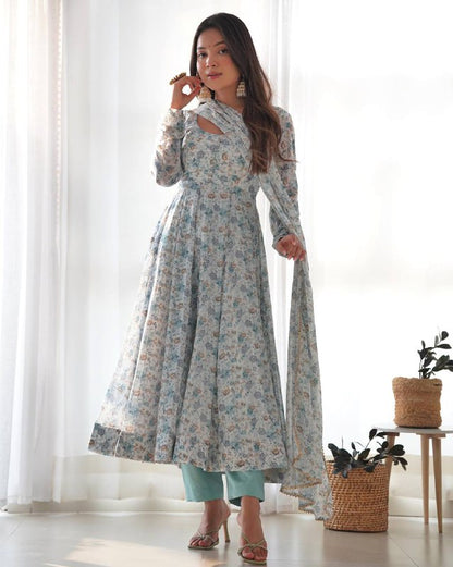 Vyara pure Micreo  Cotton  Anarkali  Set