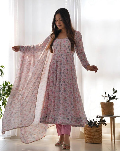 Vyara pure Micreo  Cotton  Anarkali  Set