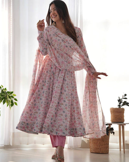 Vyara pure Micreo  Cotton  Anarkali  Set