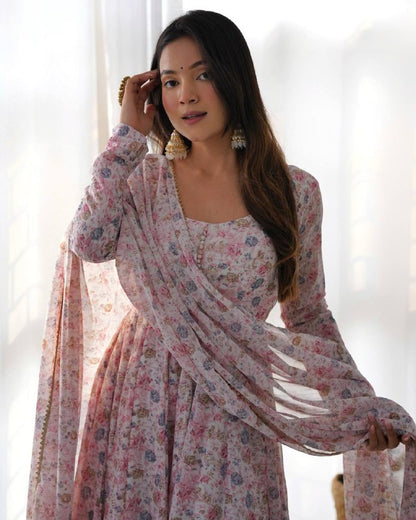 Vyara pure Micreo  Cotton  Anarkali  Set