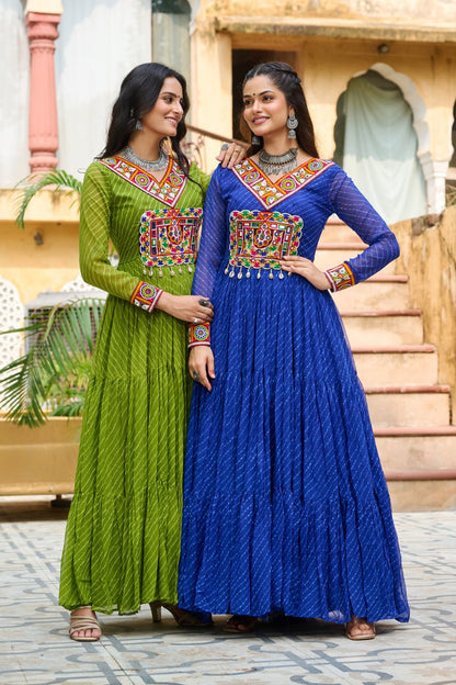 Garba Glow Multicolor Navratri Gown