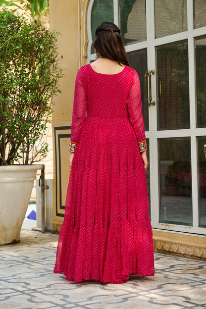 Garba Glow Multicolor Navratri Gown