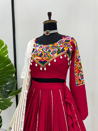 Royal Red Navratri Lehenga Set
