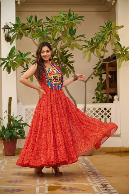 Avni’s Rang Ras   Gamthi Work Special  Navratri Gown