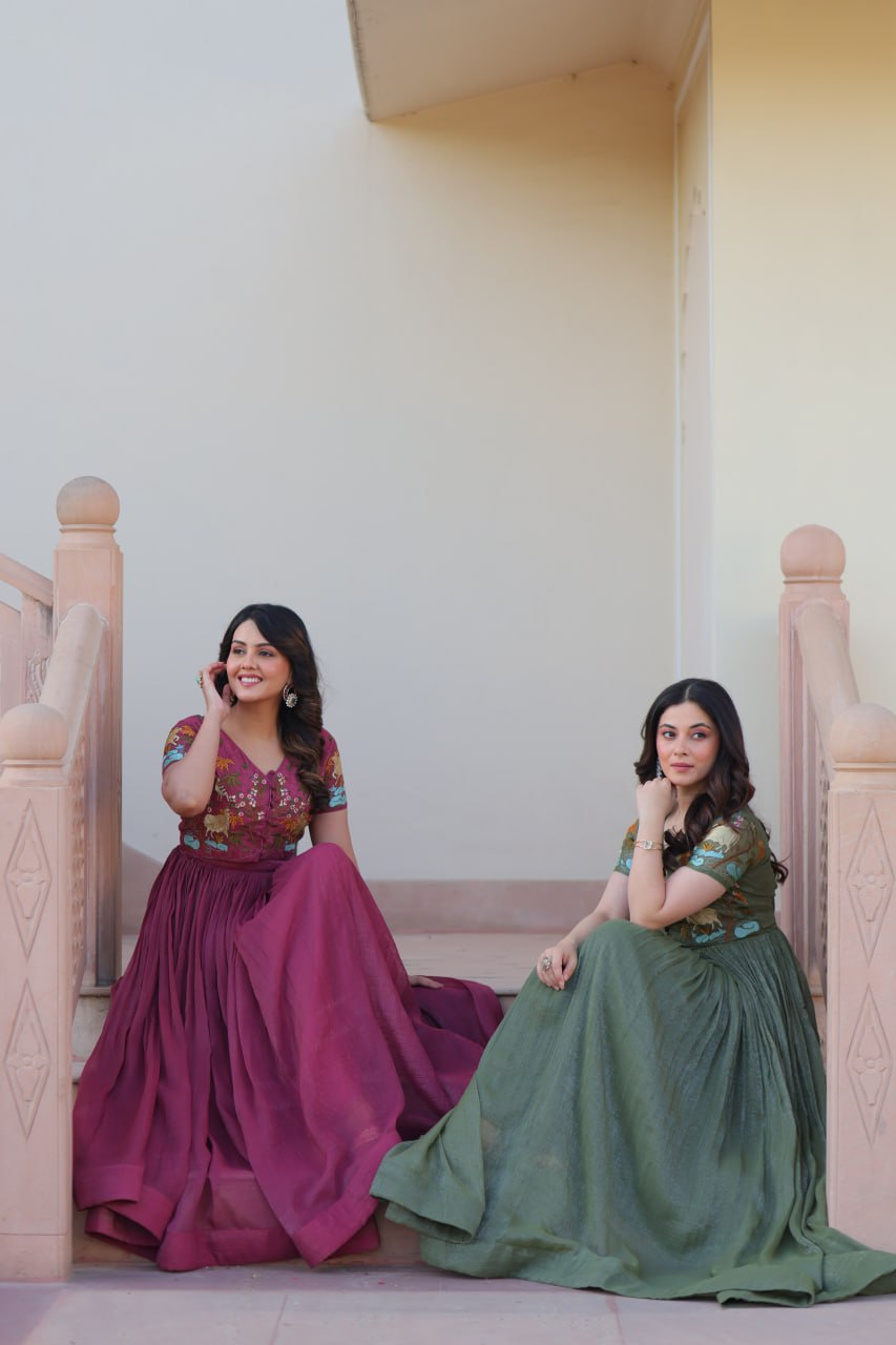 Saanvi’s Royal Bloom  Festive Gown