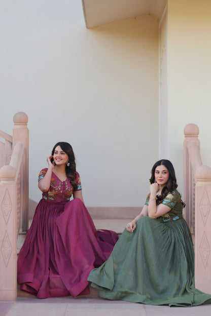 Saanvi’s Royal Bloom  Festive Gown