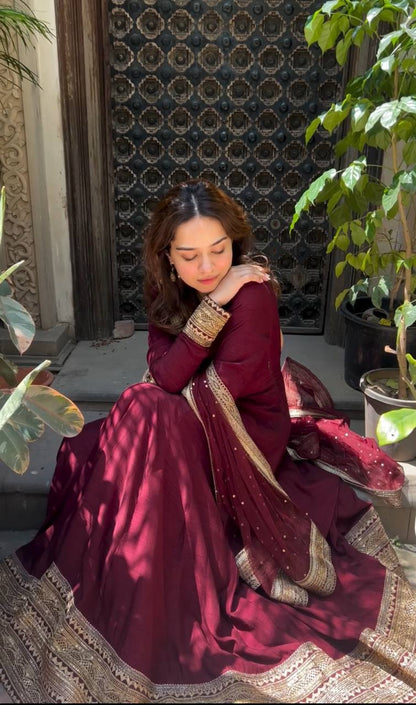 Inaaya Festive Bloom Designer Anarkali Suit