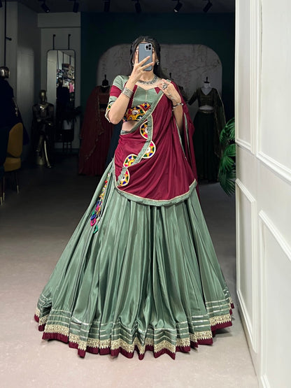 Naisha in Patola Grace   Gamthi Work Navratri Lehenga Set