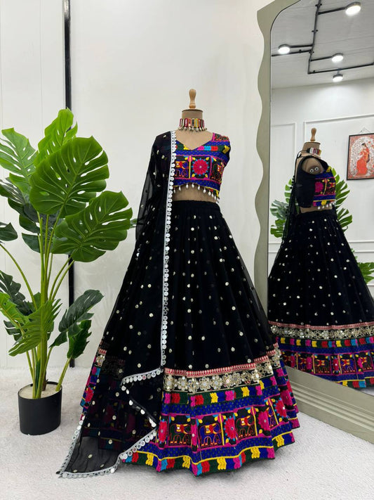 Chandni in Black  Real mirror  Grace   Leh enga Set