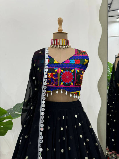 Chandni in Black  Real mirror  Grace   Leh enga Set