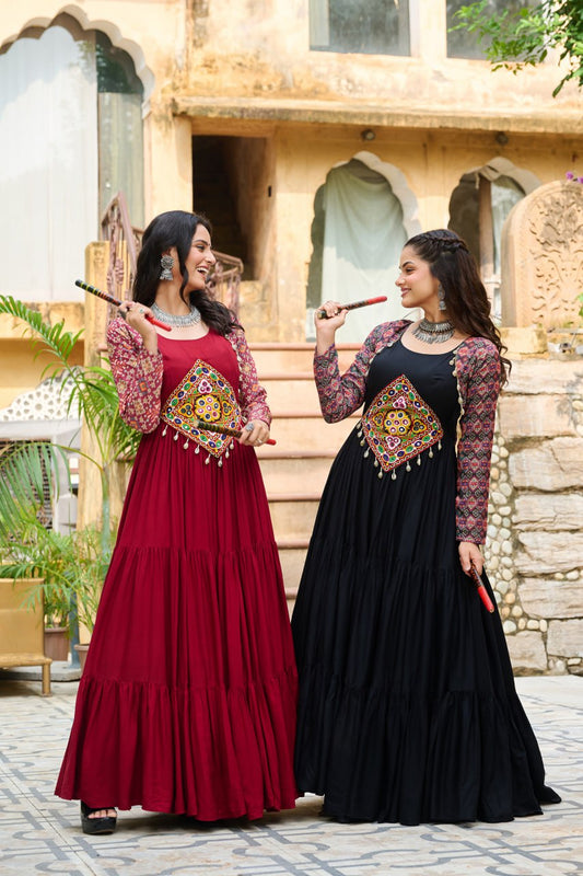The Raas Queen Kutchi Gamth Work Magic Gown