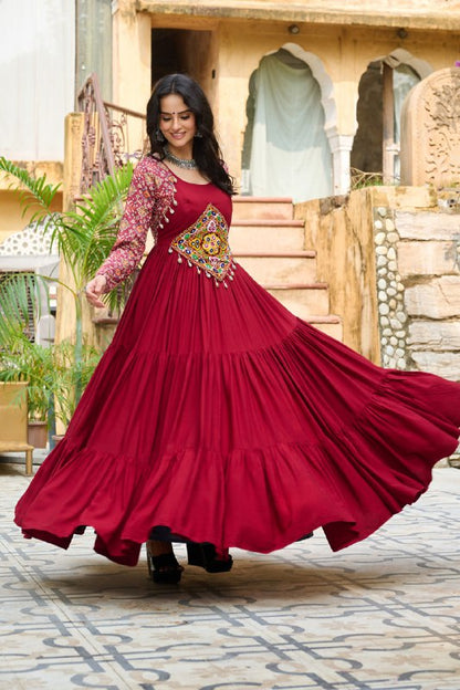 The Raas Queen Kutchi Gamth Work Magic Gown