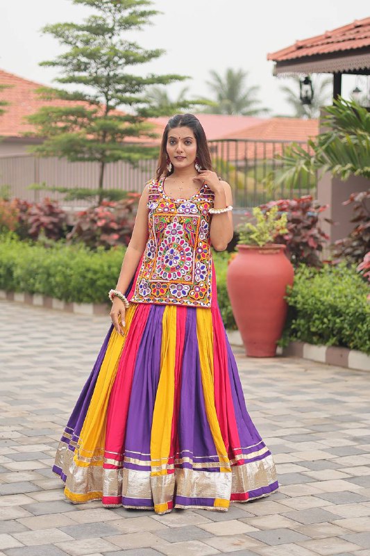 Navrang Beauty: Traditional Twist in 9 Colors  Lehenga Set