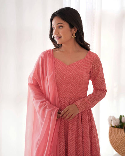 Vani Sequin Flared Sequin Anarkali Set