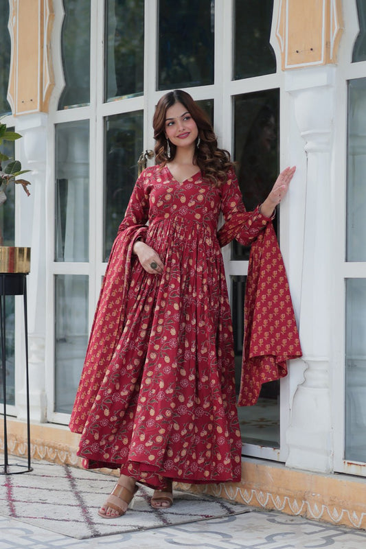 Basil Bloom  Pure Cotton Suit Set