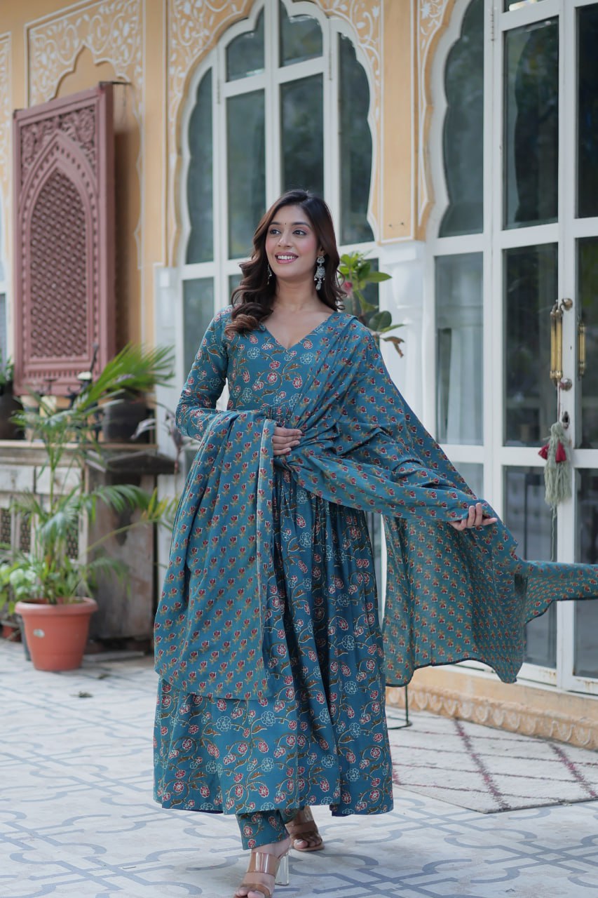 Basil Bloom  Pure Cotton Suit Set