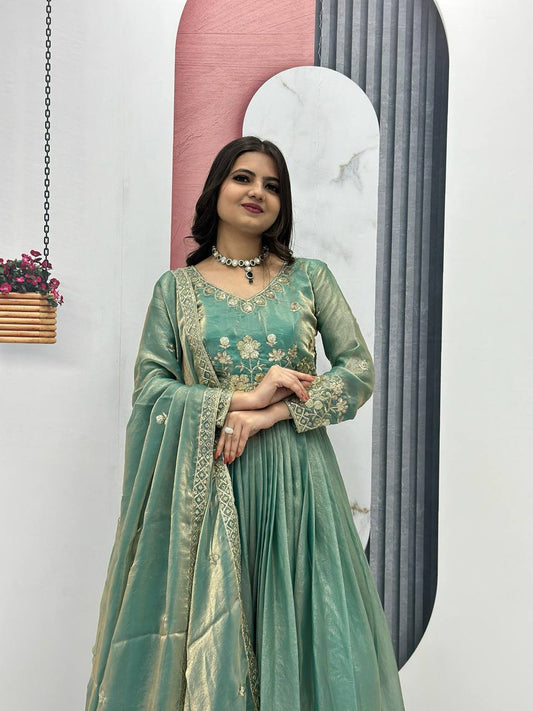 Zarya Graceful Fendy Silk  Gown