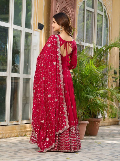 Varnika pure Vichitra silk Anarkali Gown