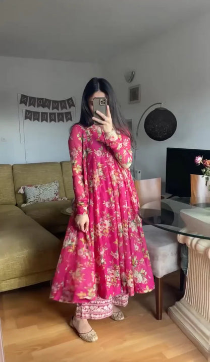 Kashish Floral anarkali suit