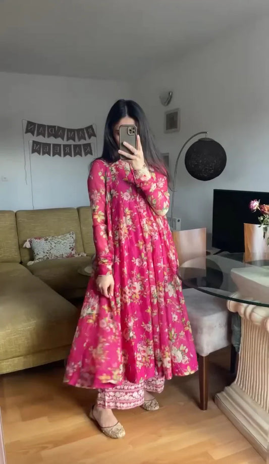 Kashish Floral anarkali suit