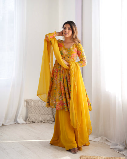Ameyra  Romansilk Chanderi Print Kediya Set