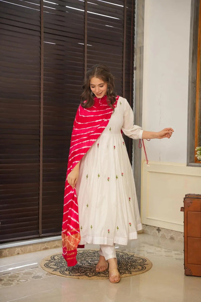 Khushi White Premium Quality Suit Set