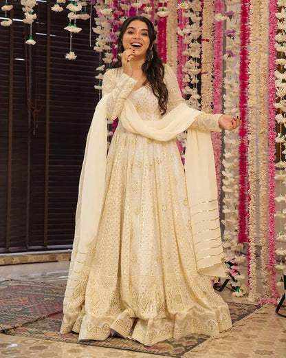 Mehrvi Heavy Embroidered beautiful Maxi Set