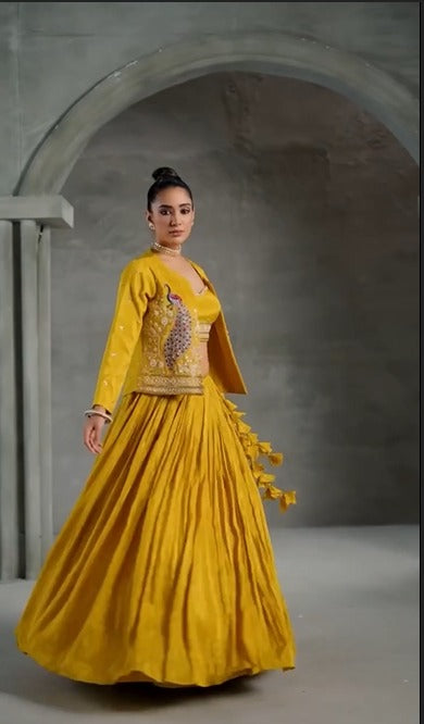 Mayuri Magic: Peacock-Inspired Crop Top