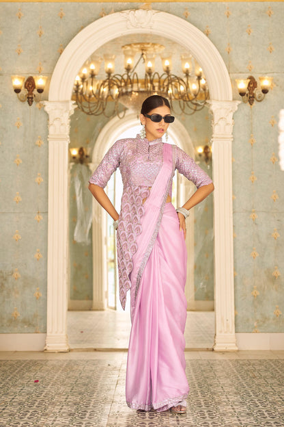 Rajwadi Roop  Ready To Wear Stylist Blouse Drape Saree
