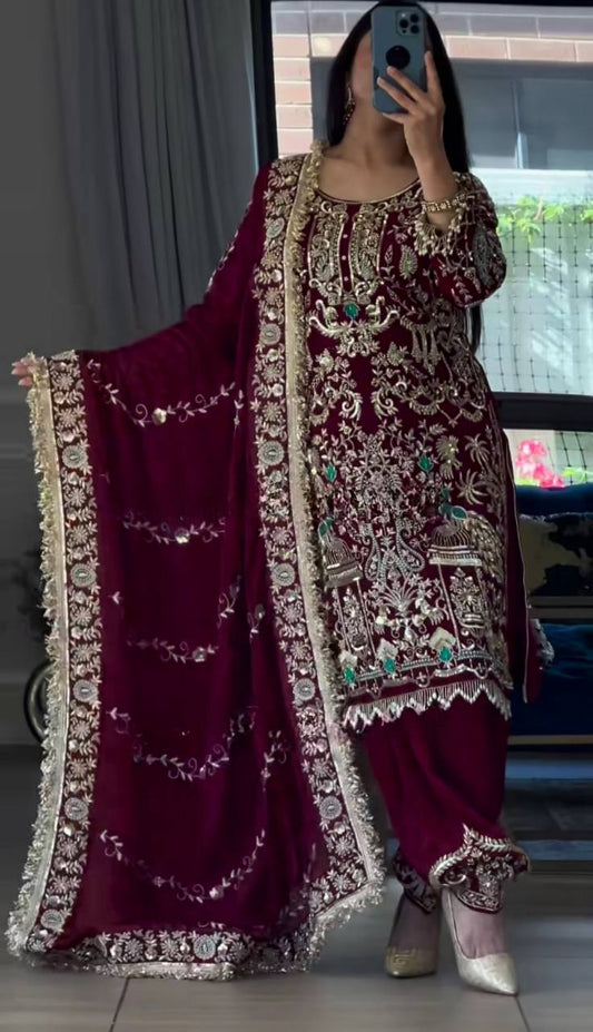 Zeenat Natural Crepe Dhoti Styles Partywear Suit