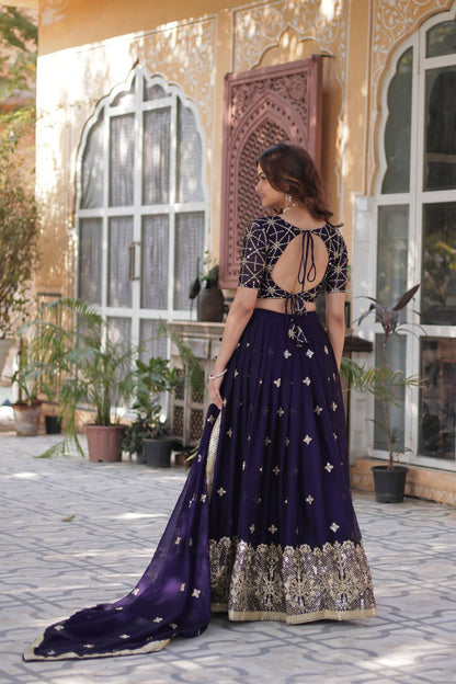 AstraVera Luxe Elegance  Rangoli Silk Lehenga Choli